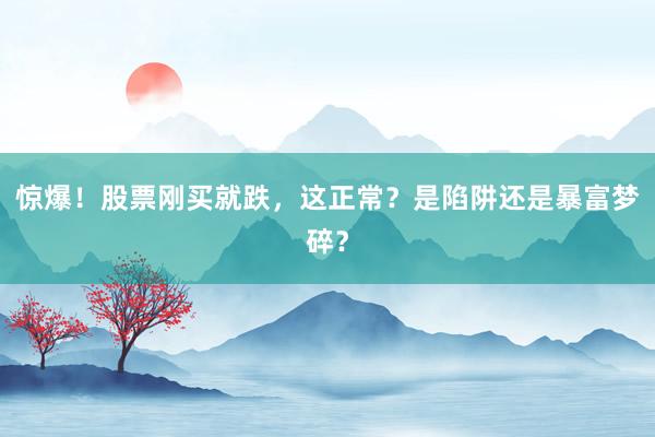 惊爆！股票刚买就跌，这正常？是陷阱还是暴富梦碎？
